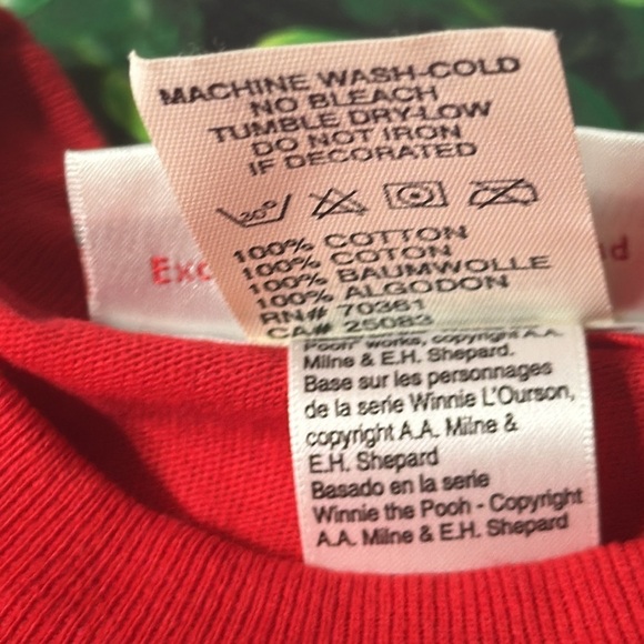 Vintage 90s Disney Disneyland Red Youth Kids Tee t-shirt size Medium NWOT - Picture 8 of 12